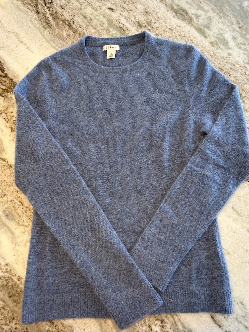 L.L. Bean Women's Crewneck Sweater in Heathered Blue